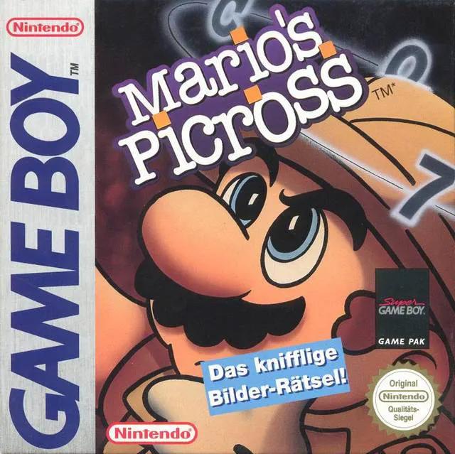 Game | Nintendo Game Boy GB | Mario's Picross Physical Video Games Game Nintendo