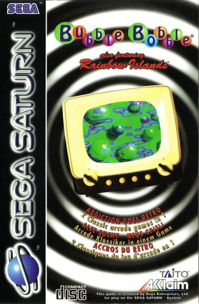 Game | Sega Saturn | Bubble Bobble Featuring Rainbow Islands Physical Video Games Game Sega