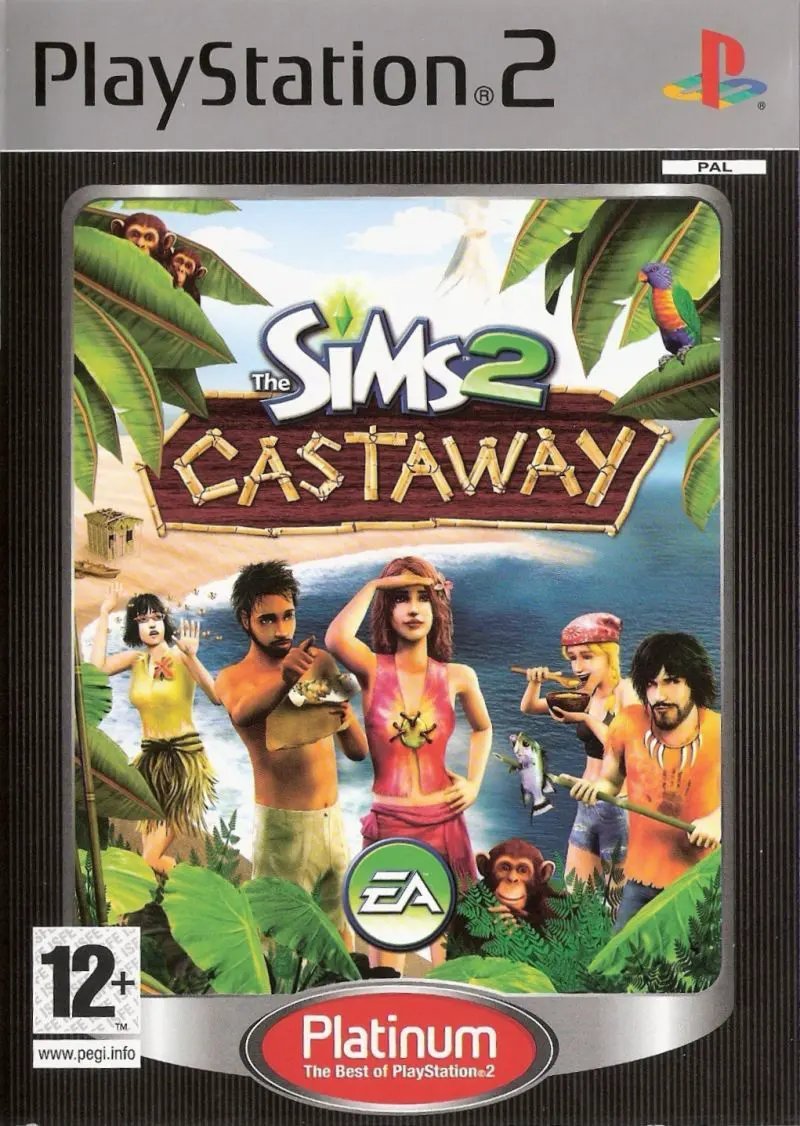Game | Sony PlayStation PS2 | The Sims 2: Castaway (Platinum) Physical Video Games Game Sony
