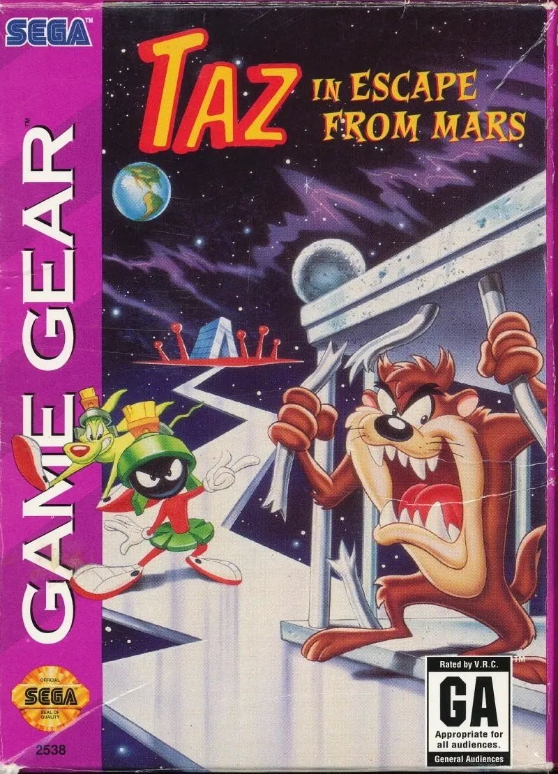 Game | Sega Game Gear | Taz In Escape From Mars Physical Video Games Game Sega