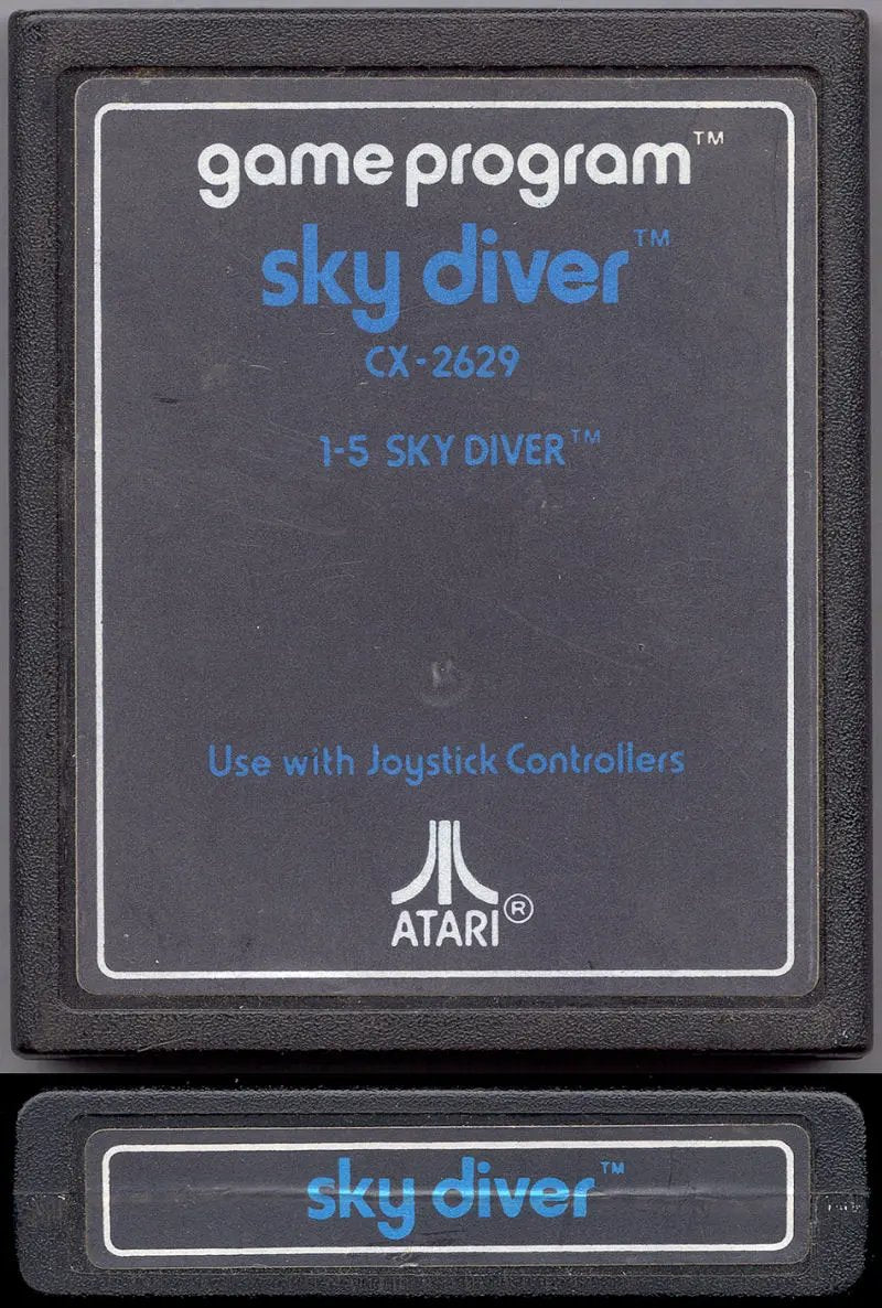 Game | Atari 2600 | Sky Diver (Text Label) Physical Video Games Game Atari