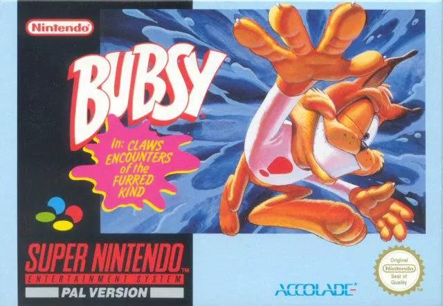 Game | Super Nintendo SNES | Bubsy Physical Video Games Game Nintendo