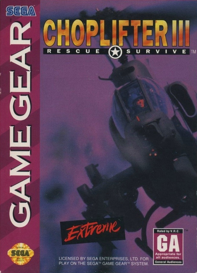 Game | Sega Game Gear | Choplifter III