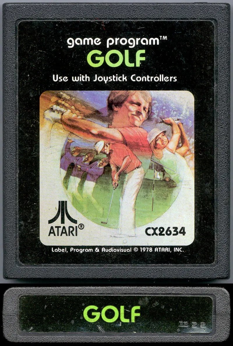 Game | Atari 2600 | Golf (Text Label) Physical Video Games Game Atari