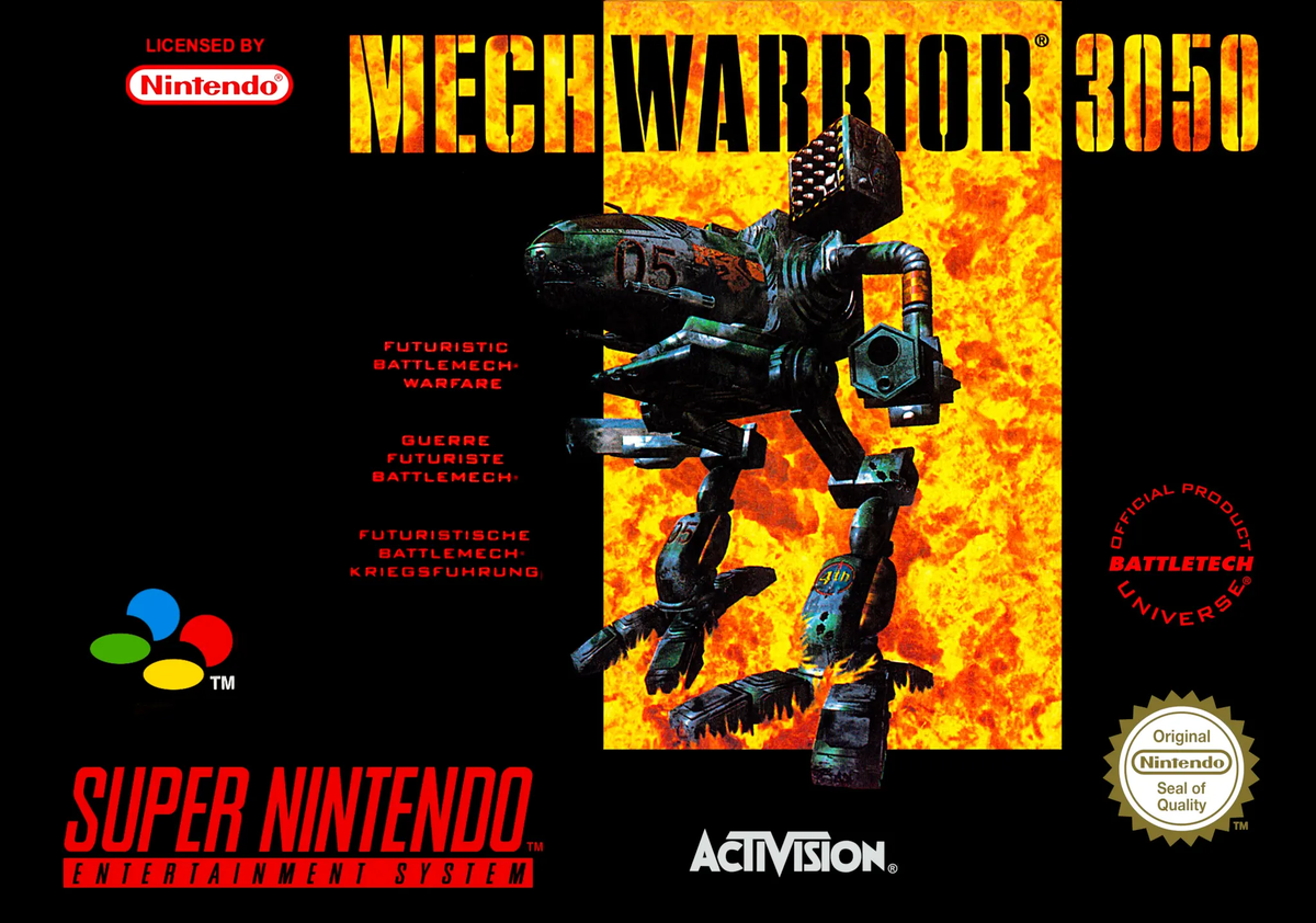 Game | Super Nintendo SNES | MechWarrior 3050 Physical Video Games Game Nintendo
