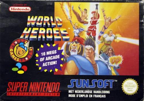 Game | Super Nintendo SNES | World Heroes Physical Video Games Game Nintendo