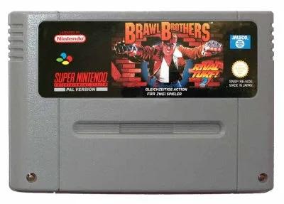 Game | Super Nintendo SNES | Brawl Brothers Physical Video Games Game Nintendo
