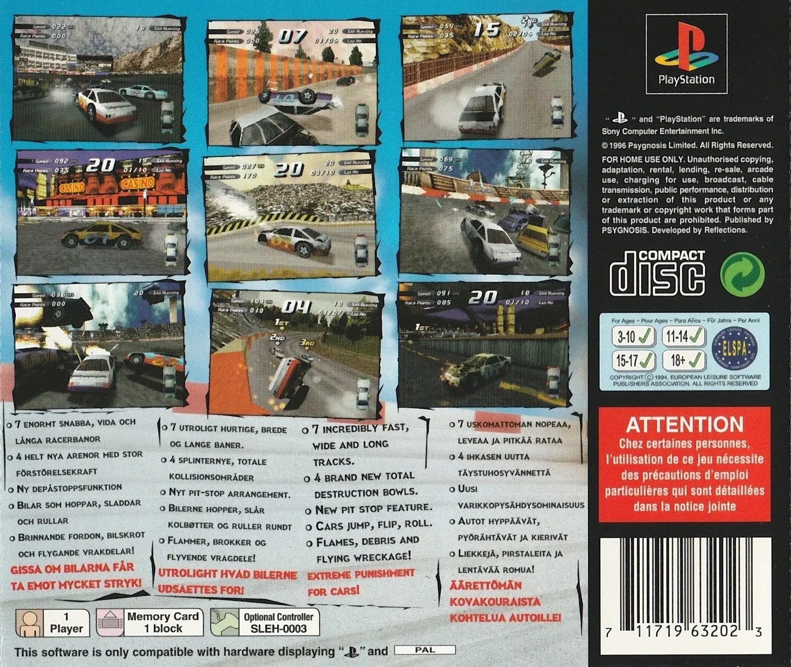 Game | Sony PlayStation PS1 | Destruction Derby 2 Physical Video Games Game Sony