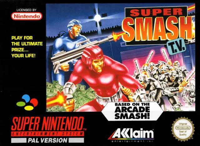 Game | Super Nintendo SNES | Super Smash TV Physical Video Games Game Nintendo