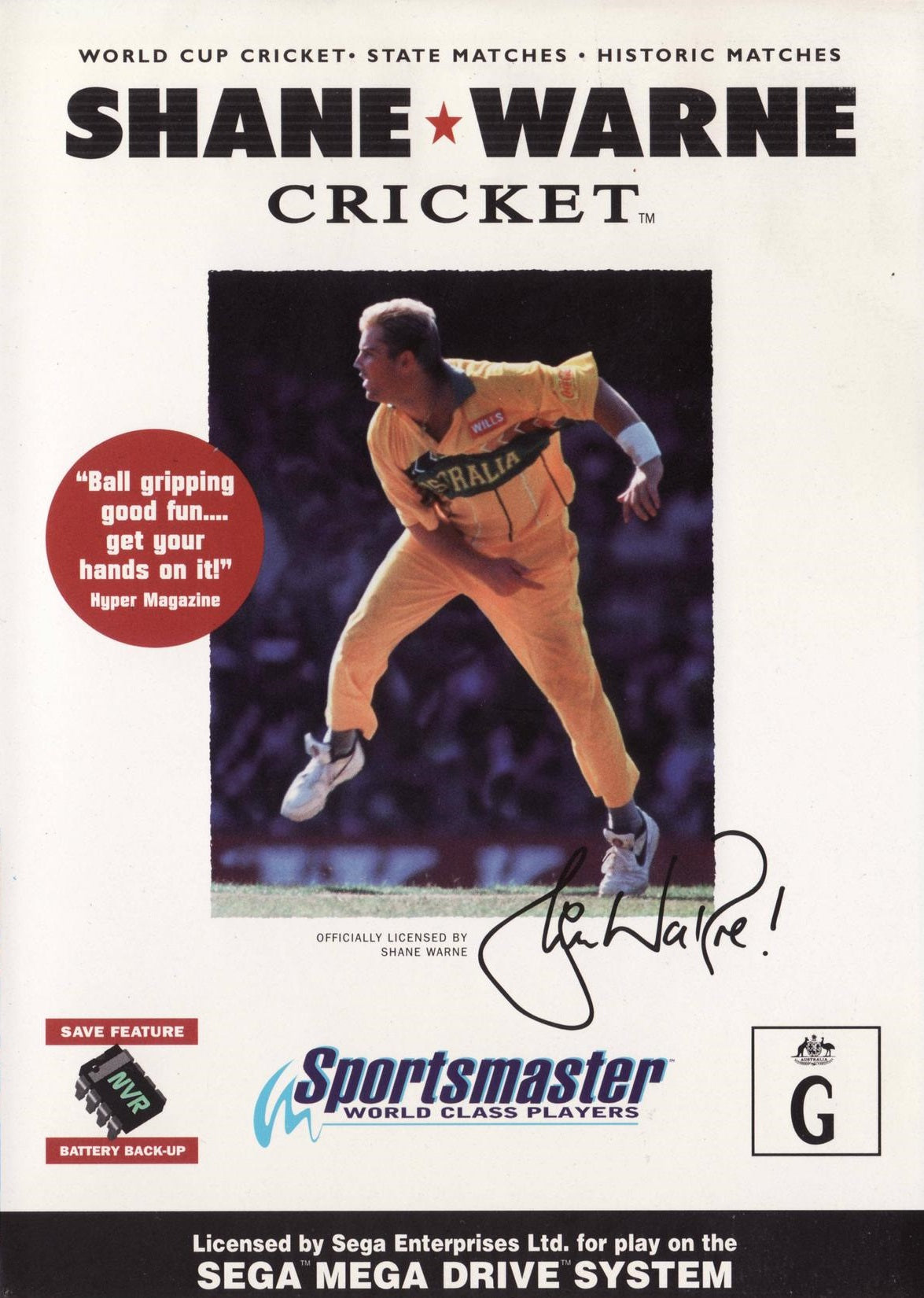 Game | Sega Mega Drive | Shane Warne Cricket
