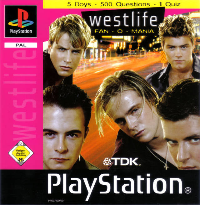 Game | Sony PlayStation PS1 | Westlife Fan-O-Mania