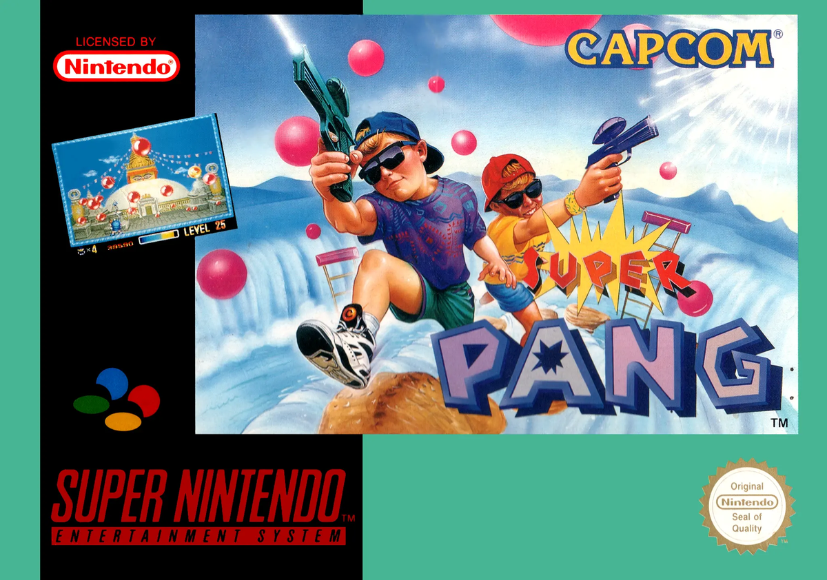 Game | Super Nintendo SNES | Super Pang Physical Video Games Game Nintendo