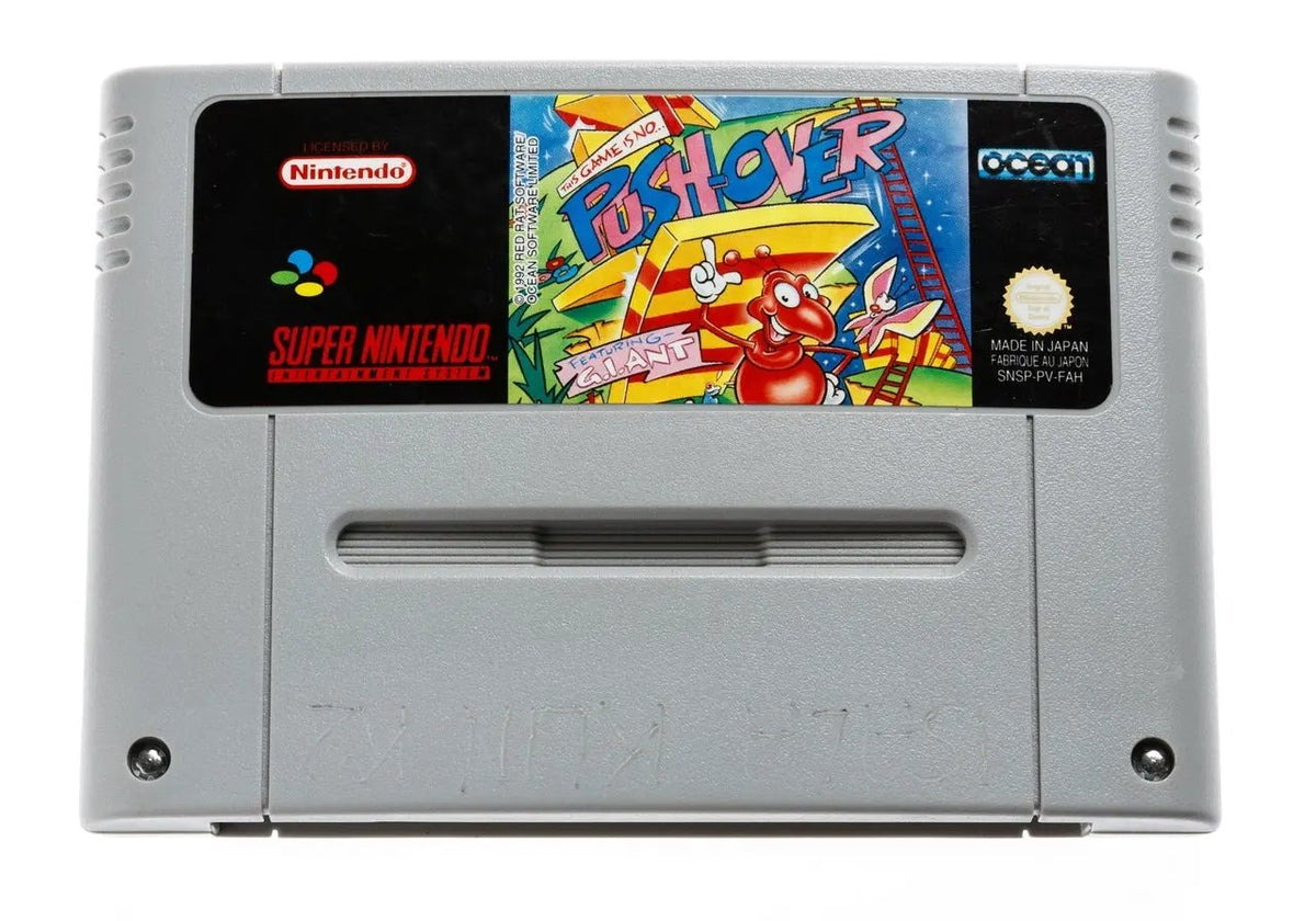 Game | Super Nintendo SNES | Push-Over Physical Video Games Game Nintendo