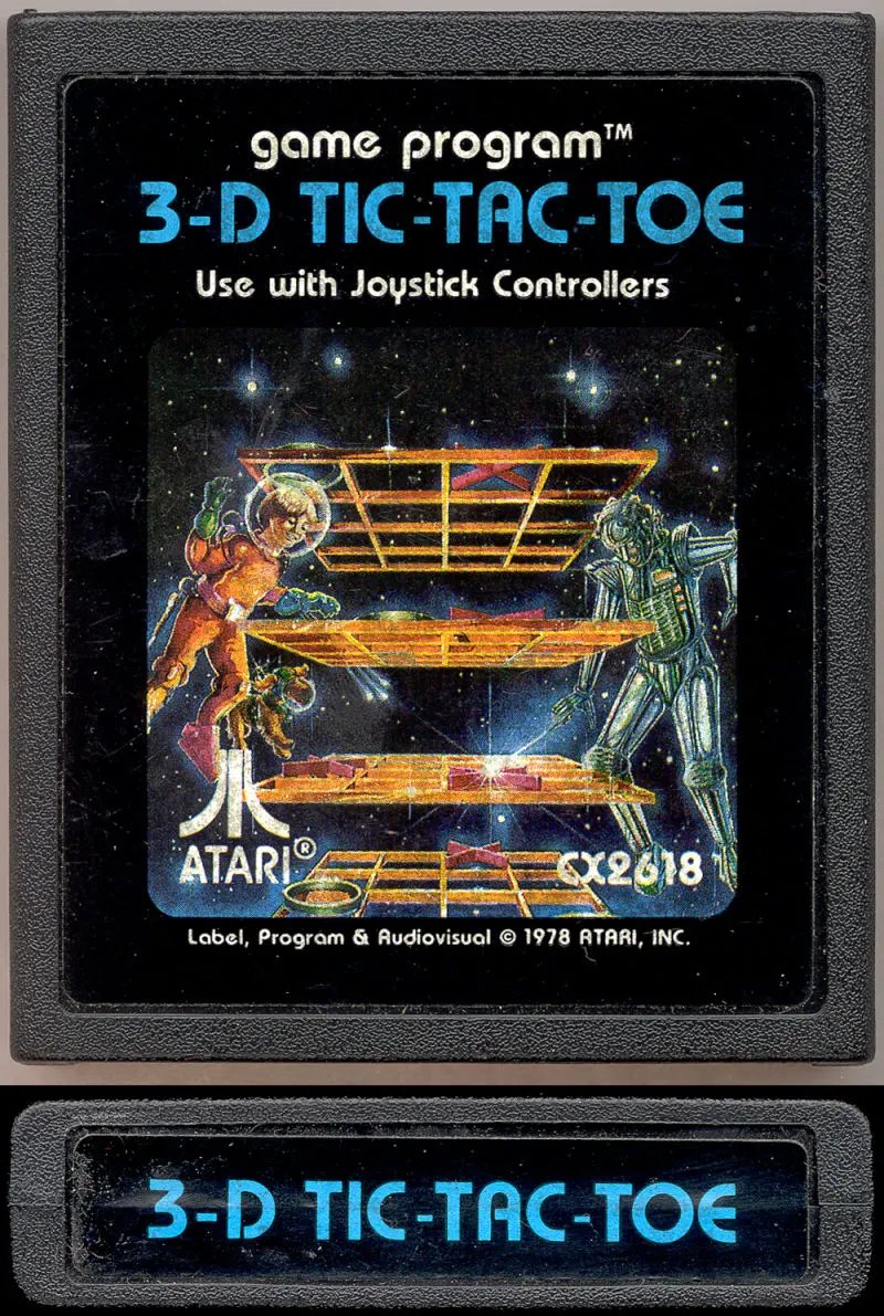 Game | Atari 2600 | 3D Tic Tac Toe (Text Label) Physical Video Games Game Atari