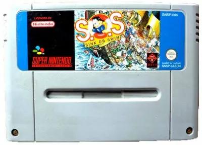 Game | Super Nintendo SNES | S.O.S: Sink Or Swim Physical Video Games Game Nintendo