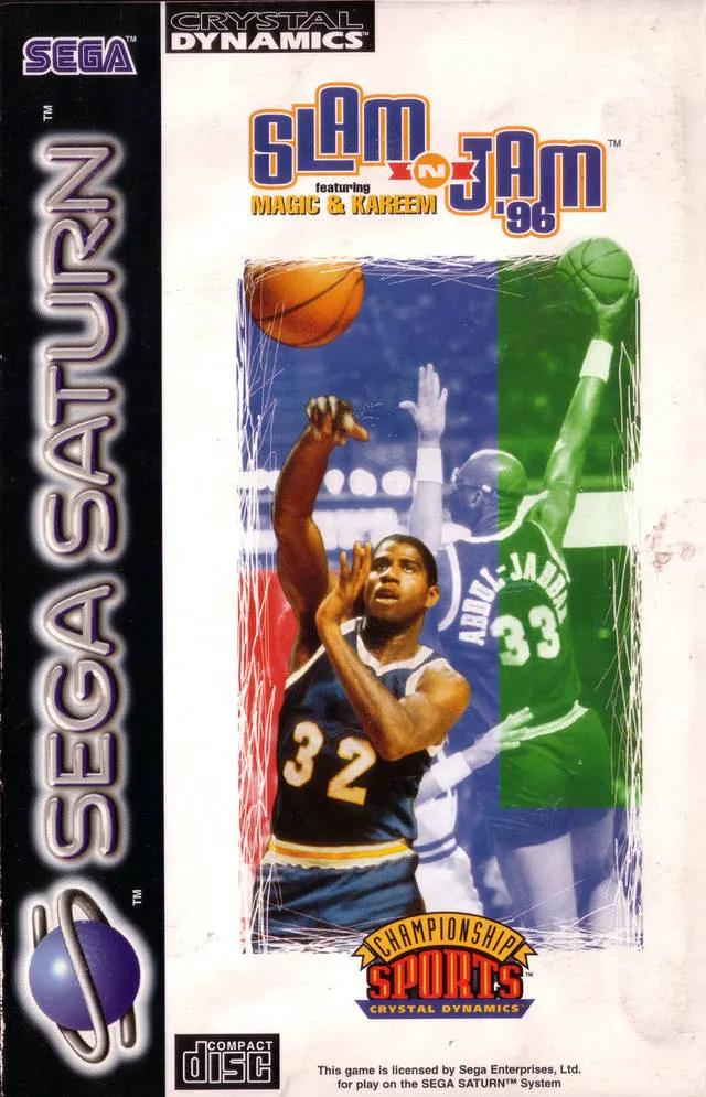 Game | Sega Saturn | Slam 'N Jam '96 Featuring Magic & Kareem Physical Video Games Game Sega