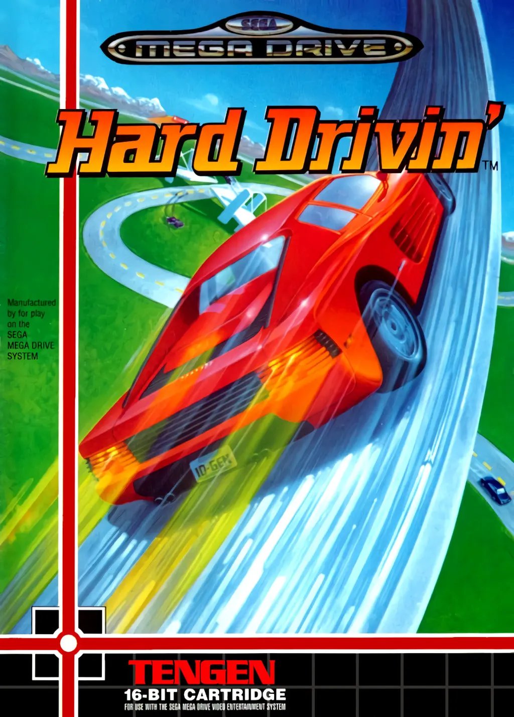 Game | Sega Mega Drive | Hard Drivin' Physical Video Games Game Sega