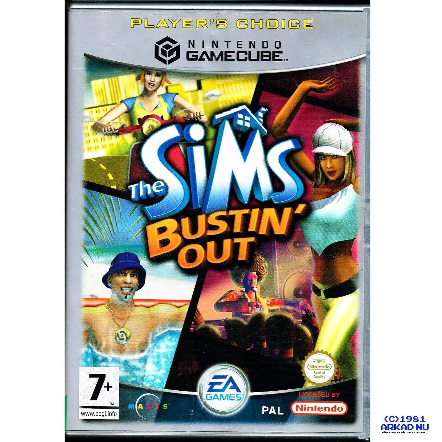 Game | Nintendo GameCube | The Sims Bustin' Out (Player's Choice) Physical Video Games Game Nintendo