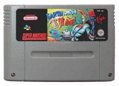 Game | Super Nintendo SNES | Earthworm Jim Physical Video Games Game Nintendo