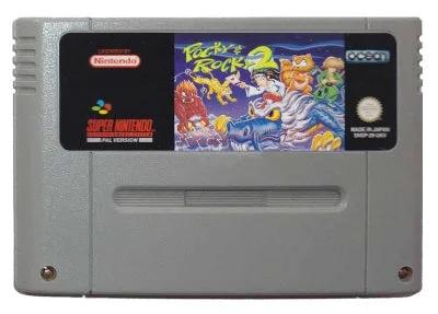 Game | Super Nintendo SNES | Pocky And Rocky 2 Physical Video Games Game Nintendo