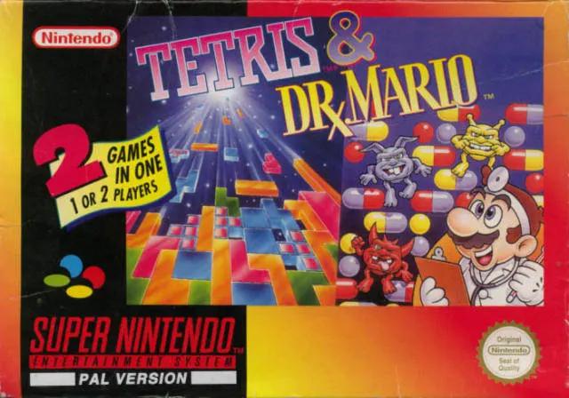 Game | Super Nintendo SNES | Tetris And Dr. Mario Physical Video Games Game Nintendo