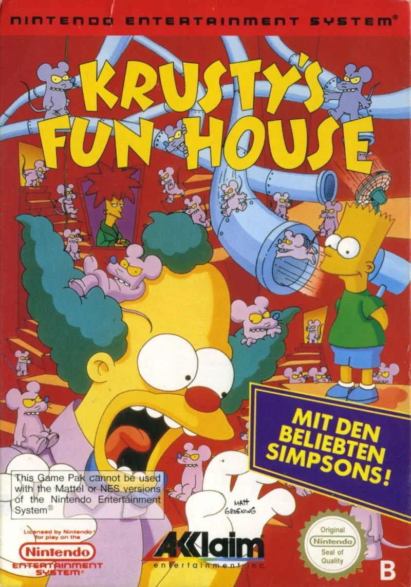 Game | Nintendo NES | Krusty's Fun House Physical Video Games Game Nintendo