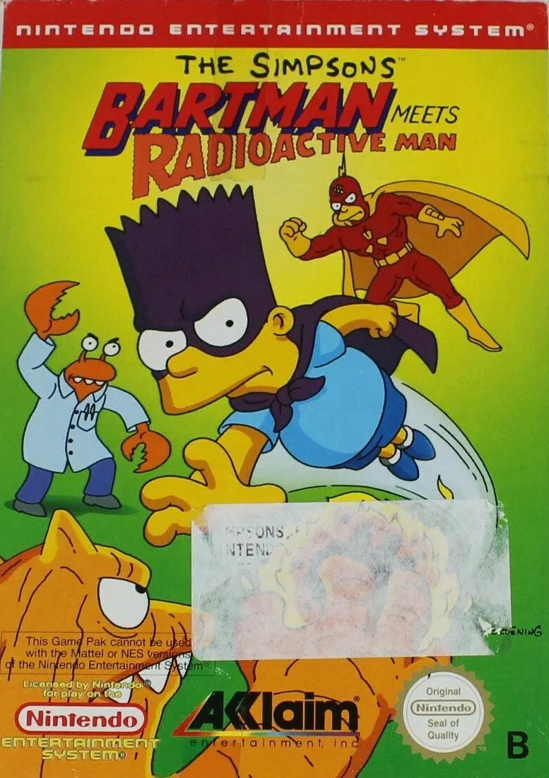 Game | Nintendo NES | The Simpsons Bartman Meets Radioactive Man Physical Video Games Game Nintendo