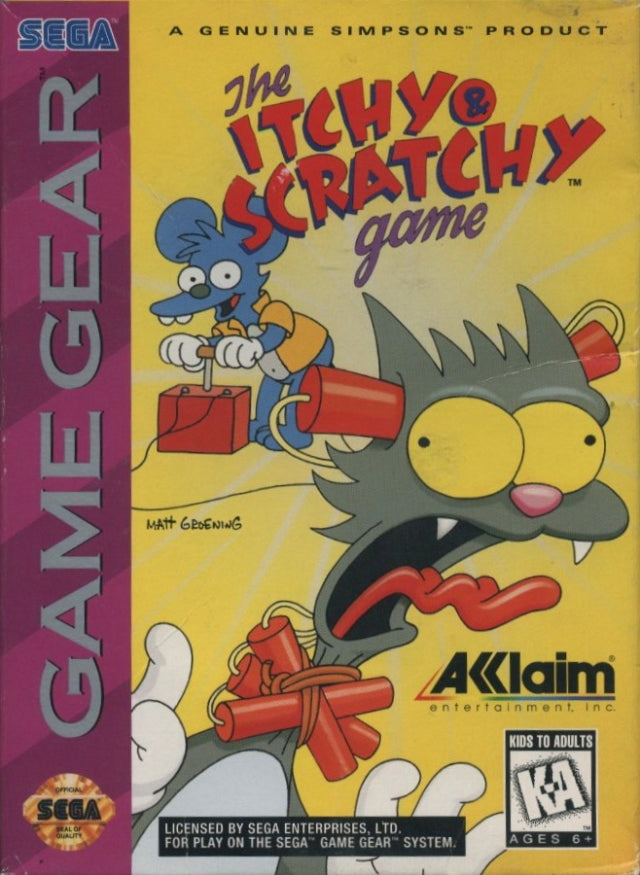 Game | Sega Game Gear | Itchy And Scratchy Game