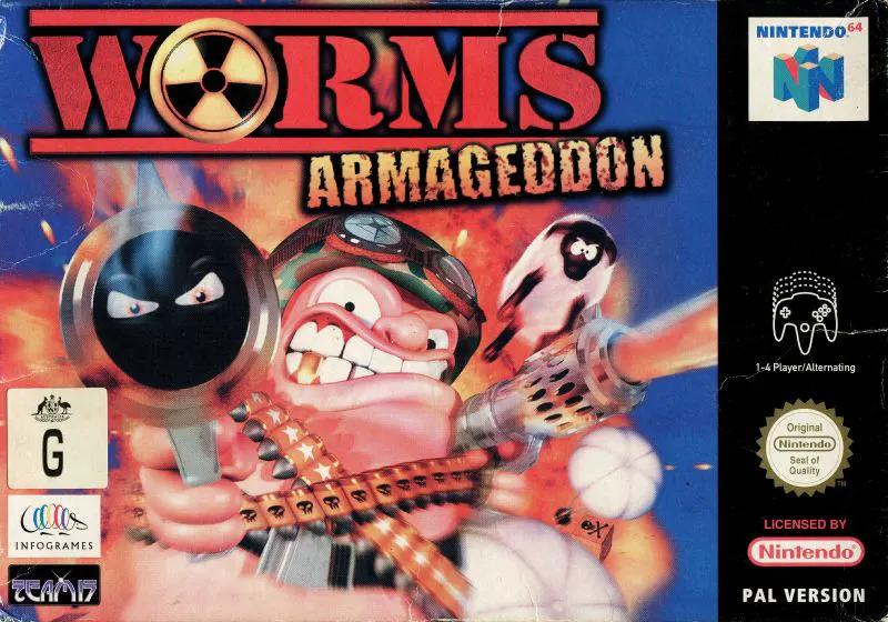 Game | Nintendo N64 | Worms Armageddon Physical Video Games Game Nintendo