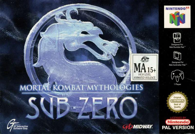 Game | Nintendo N64 | Mortal Kombat Mythologies: Sub-Zero Physical Video Games Game Nintendo