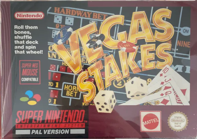 Game | Super Nintendo SNES | Vegas Stakes Physical Video Games Game Nintendo