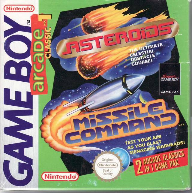 Game | Nintendo Game Boy GB | Arcade Classic: Asteroids And Missile Command