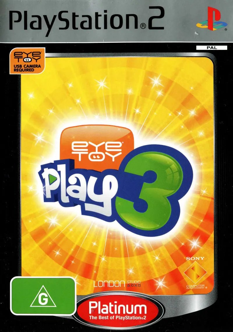 Game | Sony PlayStation PS2 | Eye Toy Play 3 (Platinum) Physical Video Games Game Sony