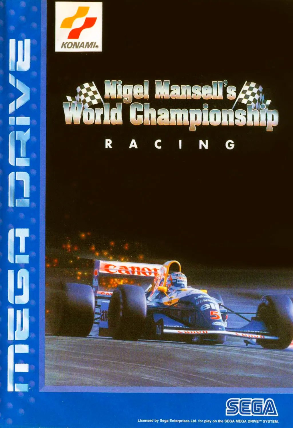 Game | Sega Mega Drive | Nigel Mansell's World Championship Racing Physical Video Games Game Sega