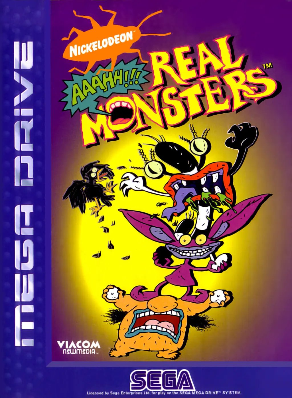 Game | Sega Mega Drive | AAAHH Real Monsters Physical Video Games Game Sega