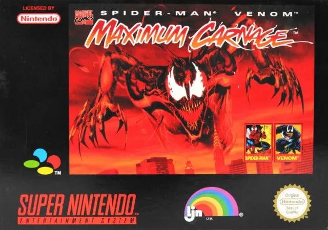 Game | Super Nintendo SNES | Spiderman Maximum Carnage Physical Video Games Game Nintendo