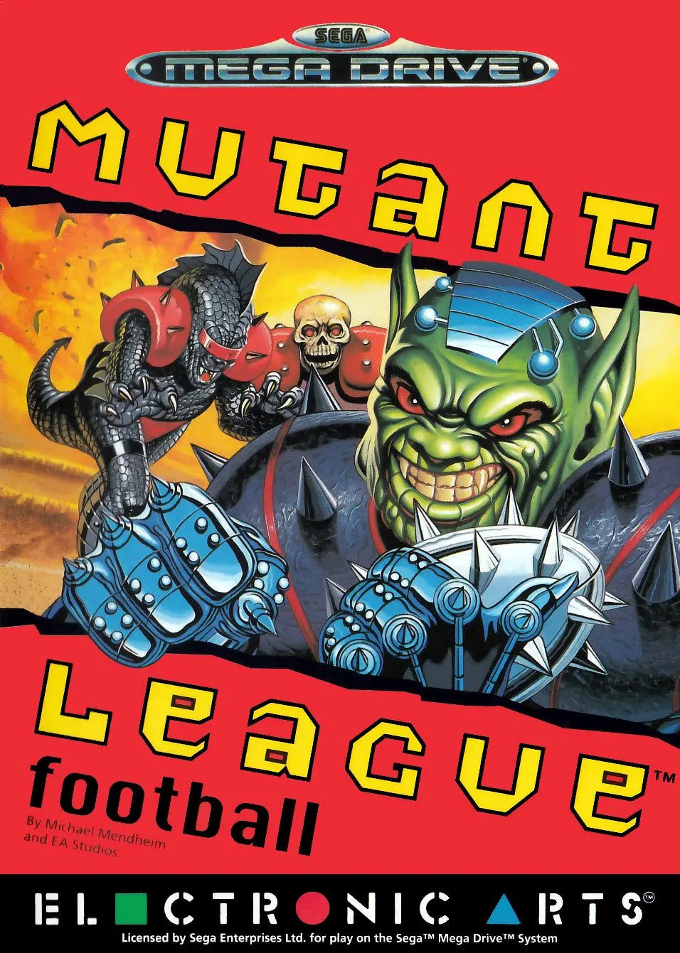 Game | Sega Mega Drive | Mutant League Football Physical Video Games Game Sega