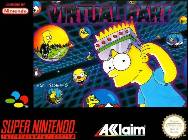 Game | Super Nintendo SNES | Virtual Bart Physical Video Games Game Nintendo