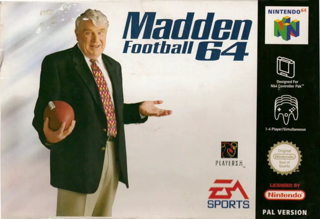 Game | Nintendo N64 | Madden Football 64 Physical Video Games Game Nintendo