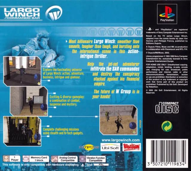 Game | Sony PlayStation PS1 | Largo Winch Commando SAR Physical Video Games Game Sony
