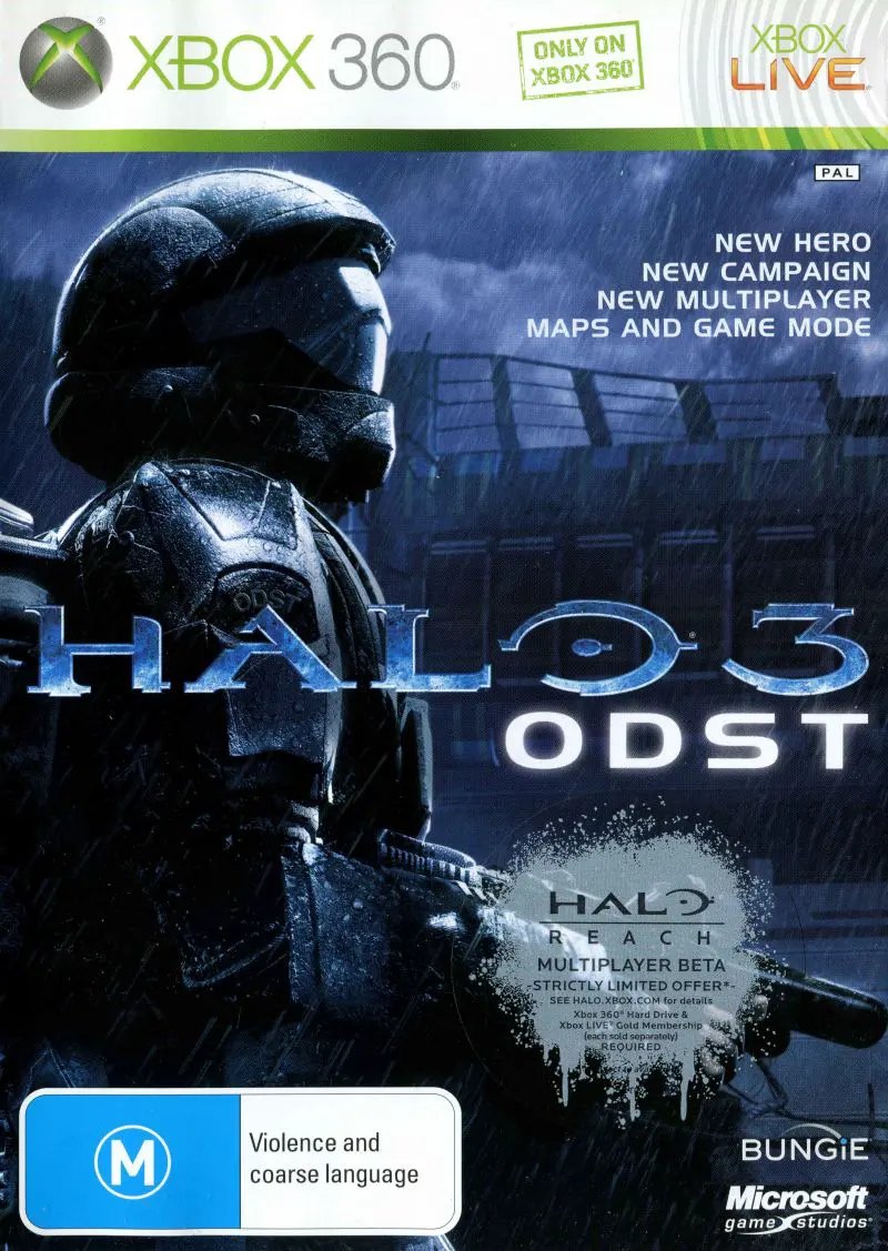 Game | Xbox 360 | Halo 3: ODST Physical Video Games Game Microsoft
