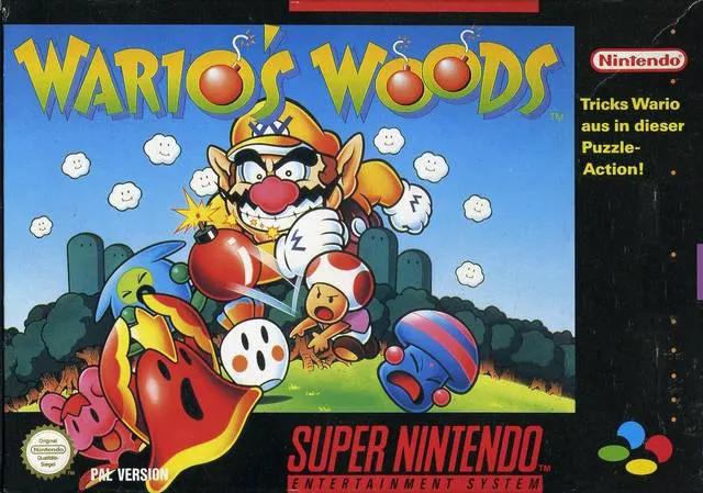 Game | Super Nintendo SNES | Wario's Woods Physical Video Games Game Nintendo