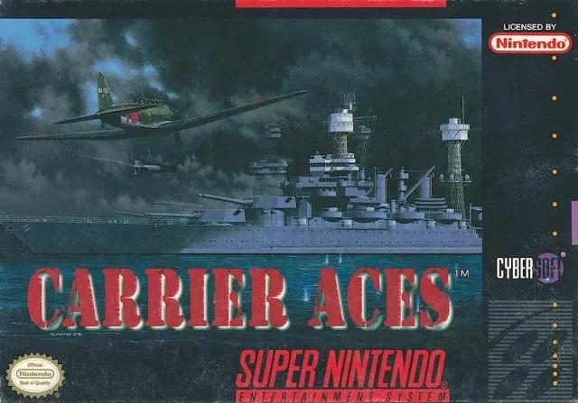 Game | Super Nintendo SNES | Carrier Aces Physical Video Games Game Nintendo