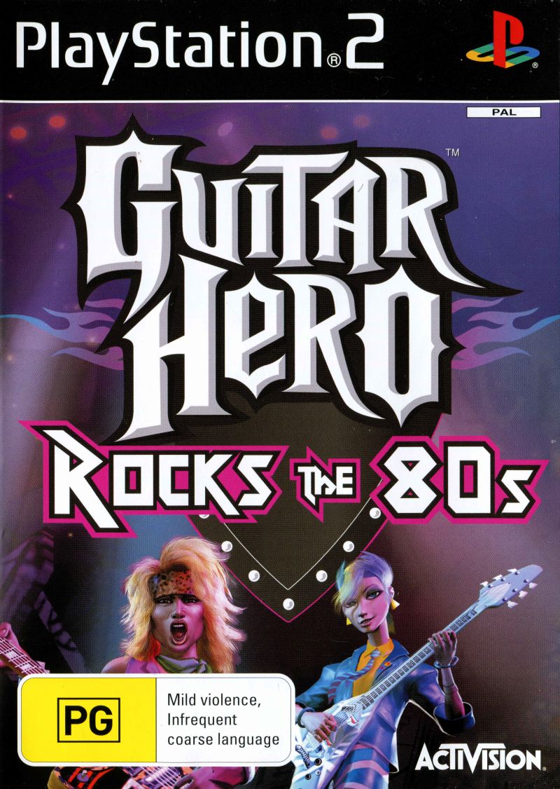 Game | Sony PlayStation PS2 | Guitar Hero: Rocks The 80s