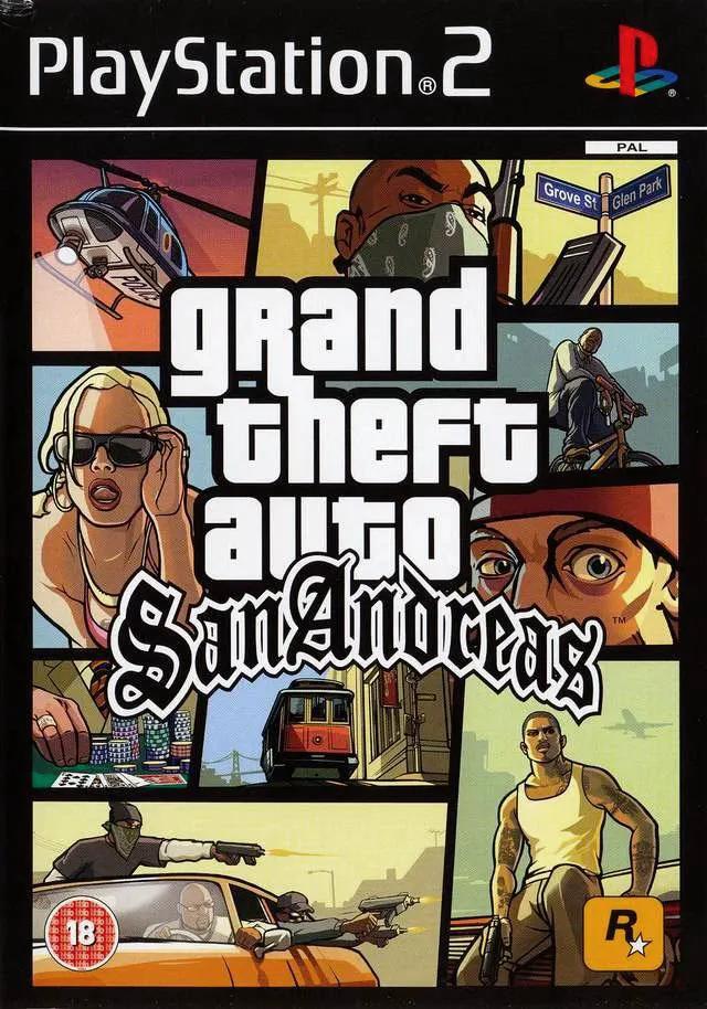 Game | Sony PlayStation PS2 | GTA Grand Theft Auto: San Andreas Physical Video Games Game Sony