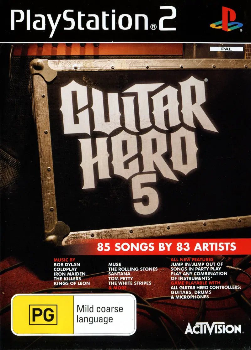 Game | Sony PlayStation PS2 | Guitar Hero 5 Physical Video Games Game Sony
