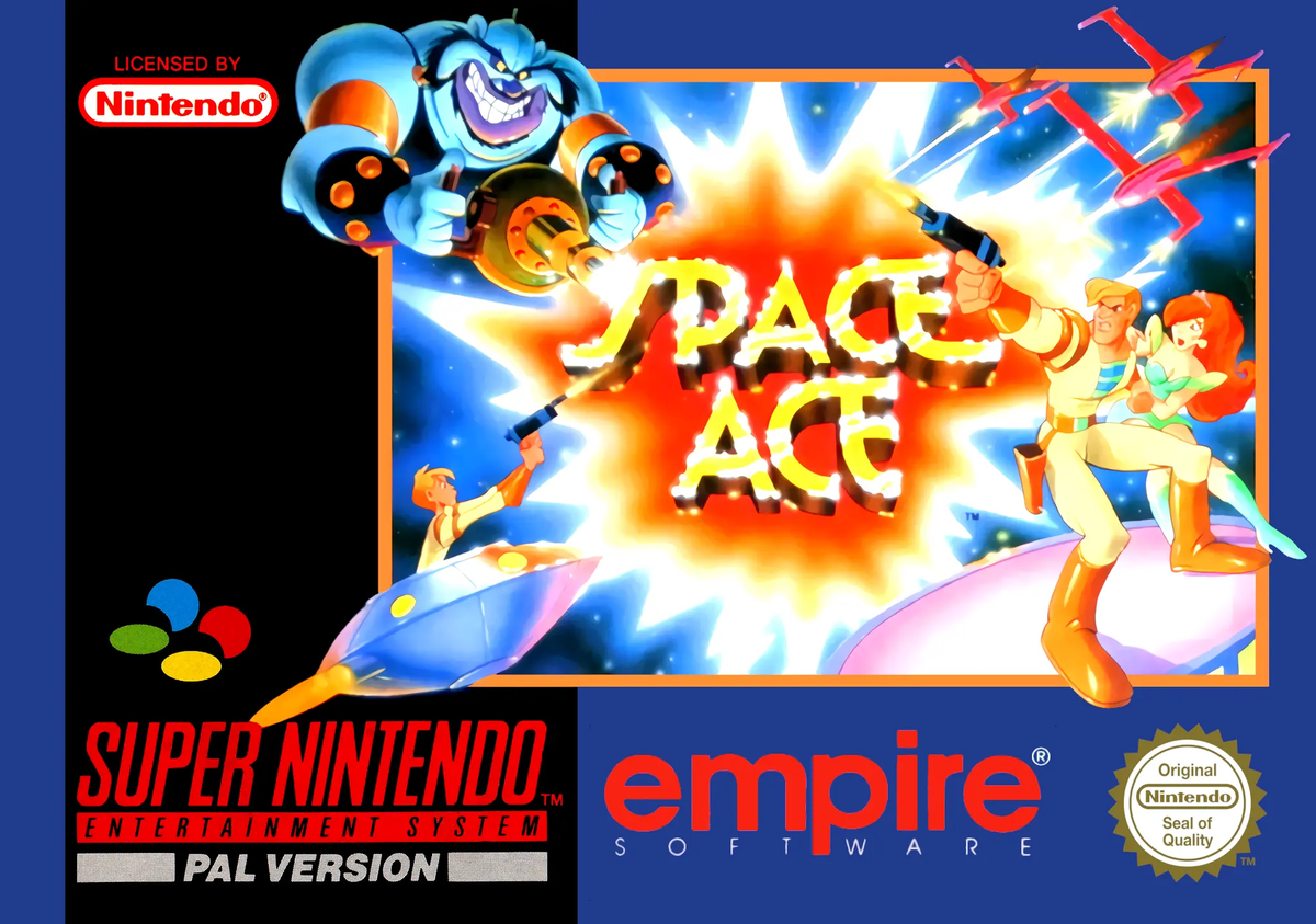 Game | Super Nintendo SNES | Space Ace Physical Video Games Game Nintendo