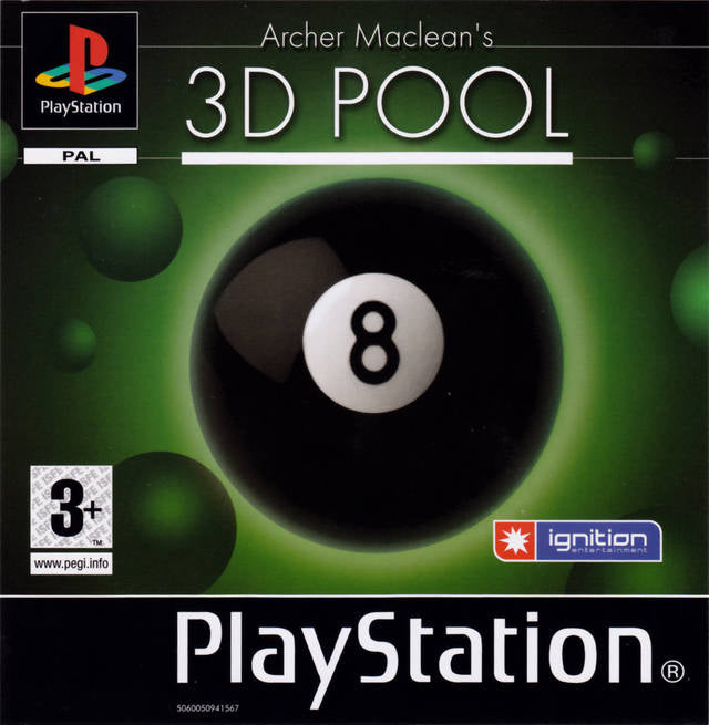 Game | Sony PlayStation PS1 | Archer Maclean's 3D Pool