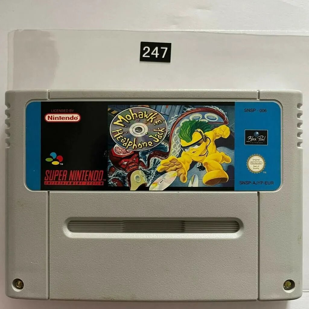 Game | Super Nintendo SNES | Mohawk And Headphone Jack Physical Video Games Game Nintendo