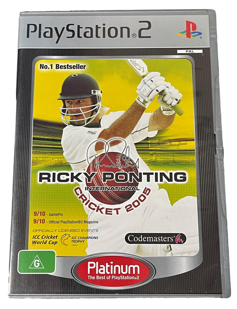 Game | Sony PlayStation PS2 | Ricky Ponting International Cricket 2005 (Platinum) Physical Video Games Game Sony
